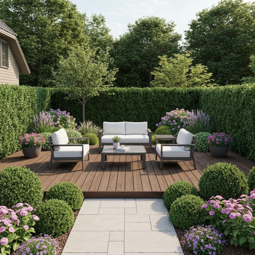 Beautiful garden decking installation