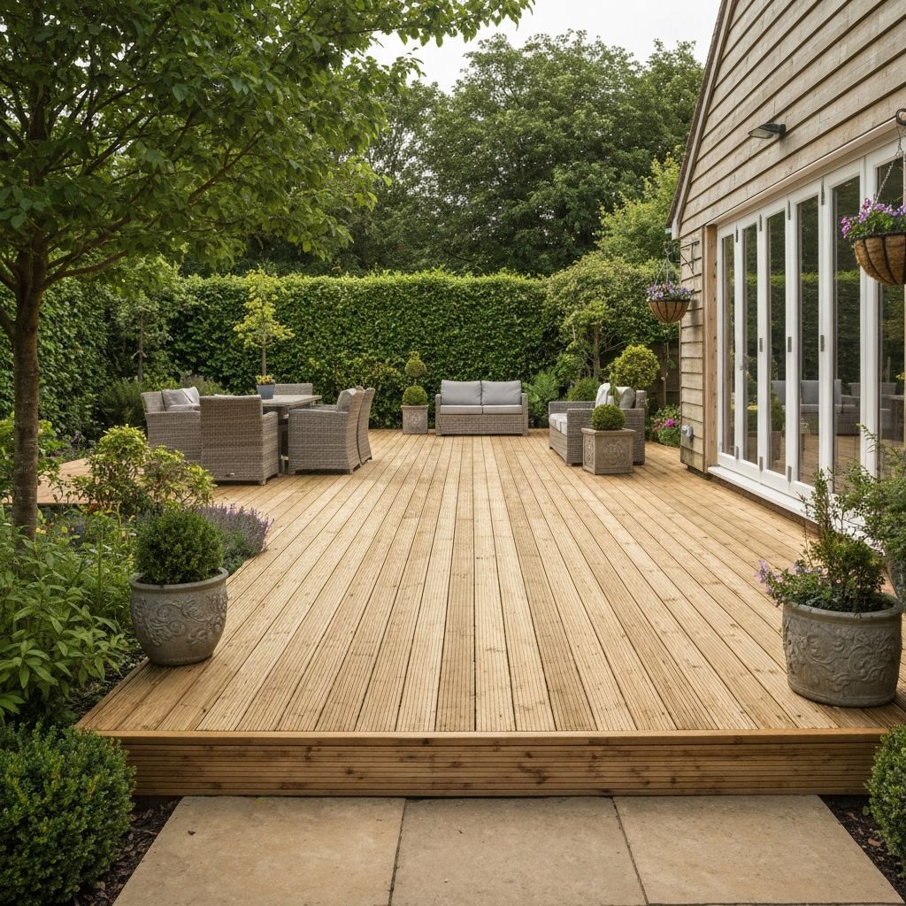 Beautiful garden decking